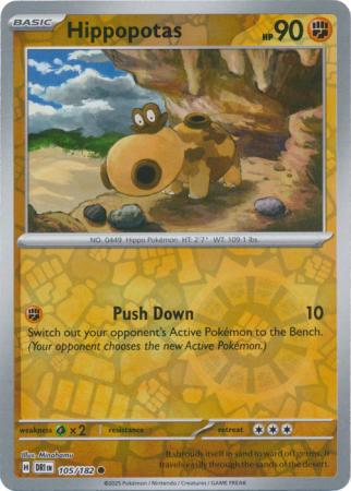 Hippopotas - 105/182 - Common [sv10-105] [Reverse Holo]