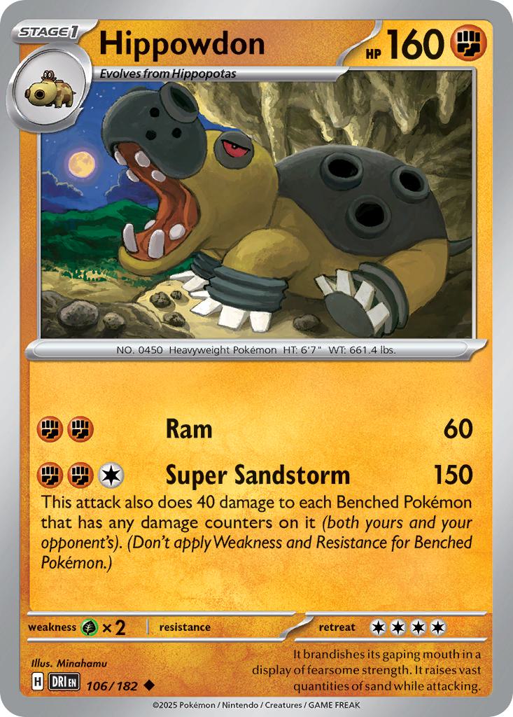Hippowdon - 106/182 - Uncommon [sv10-106] [Non-Holo]