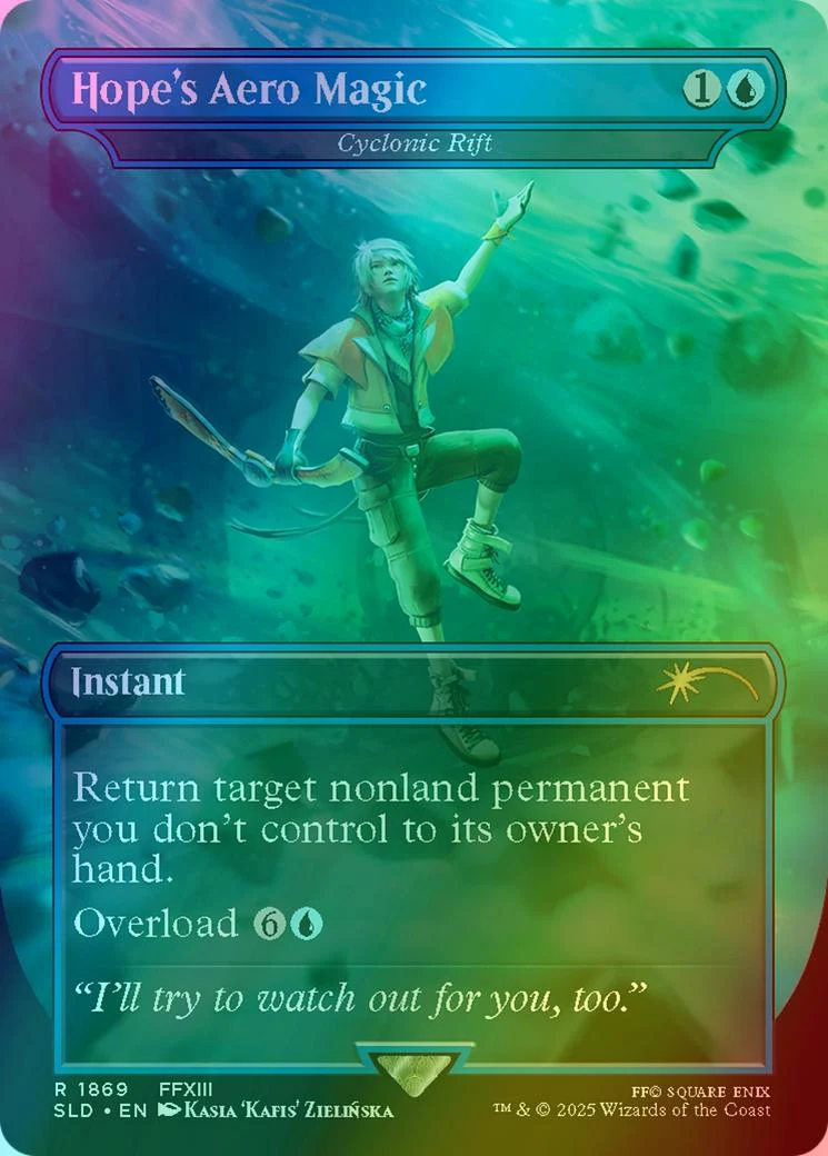Hope's Aero Magic - Cyclonic Rift [1869] [Borderless] [FINAL FANTASY: Grimoire] [Secret Lair Drop] [Foil]