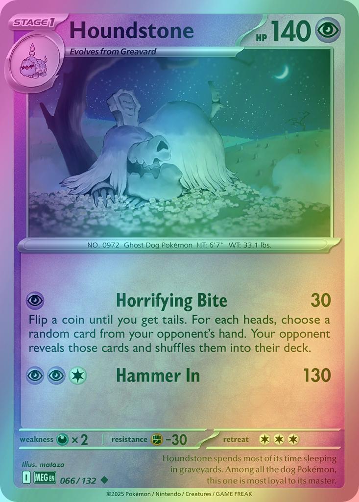 Houndstone - 066/132 - Uncommon [me01-066] [Reverse Holo]