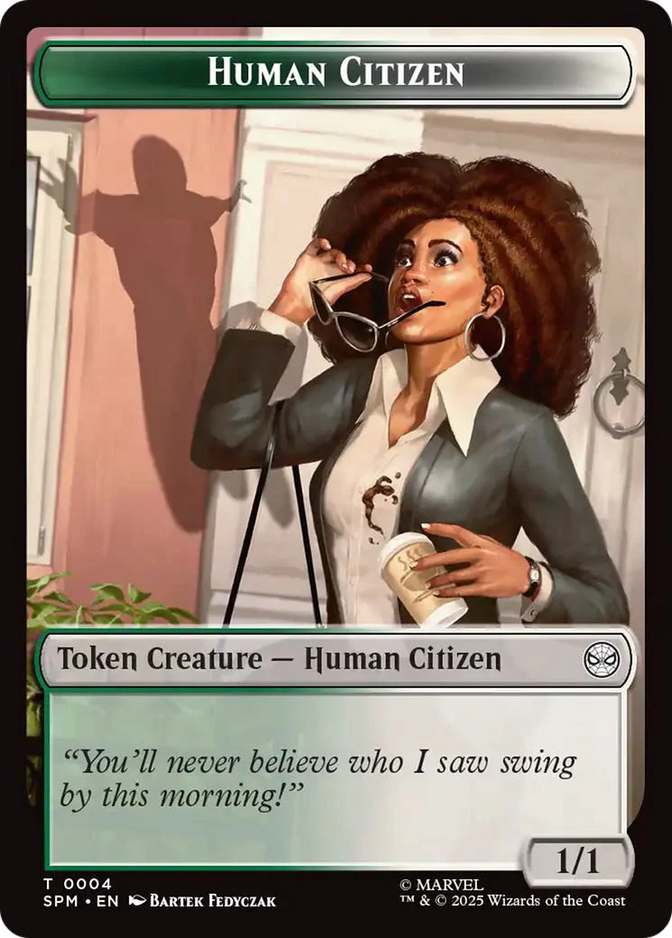 Human Citizen Token (04) // Treasure Token (07) [Marvel's Spider-Man: Tokens] [Non-Foil]