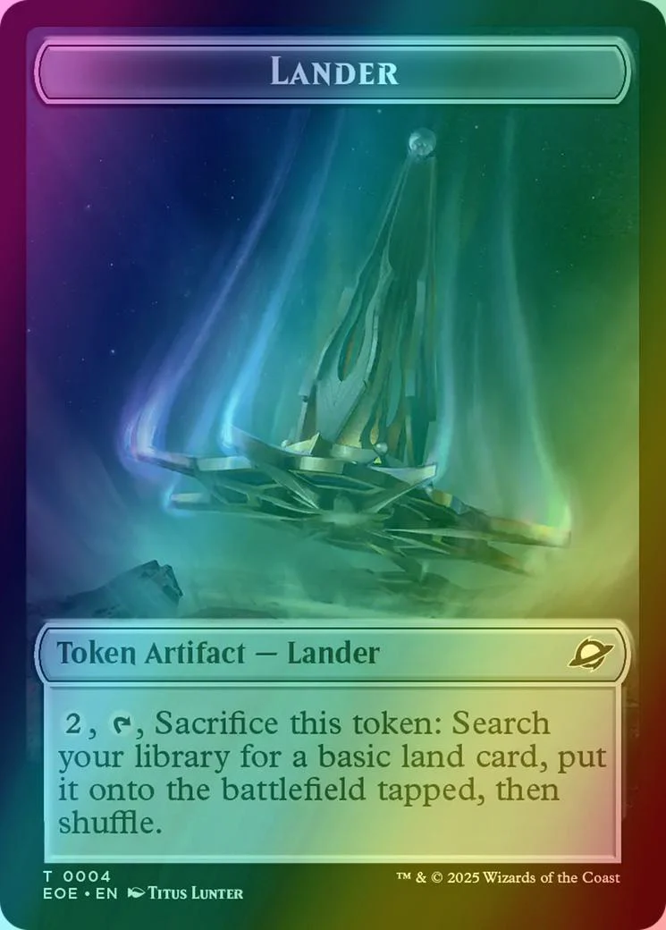 Human Soldier Token (02) // Lander Token (04) [Edge of Eternities: Tokens] [Foil] - Image 2