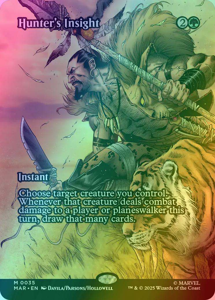 Hunter's Insight [35] [Borderless] [Source Material] [Marvel Universe] [Foil]