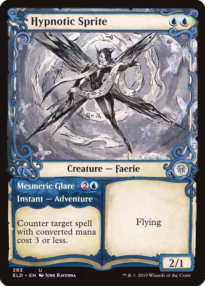 Hypnotic Sprite // Mesmeric Glare [283] [Adventure Showcase] [Throne of Eldraine] [Non-Foil]