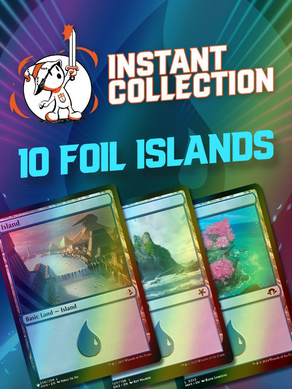 Instant Collection - Basic Lands - 10 Foil Islands