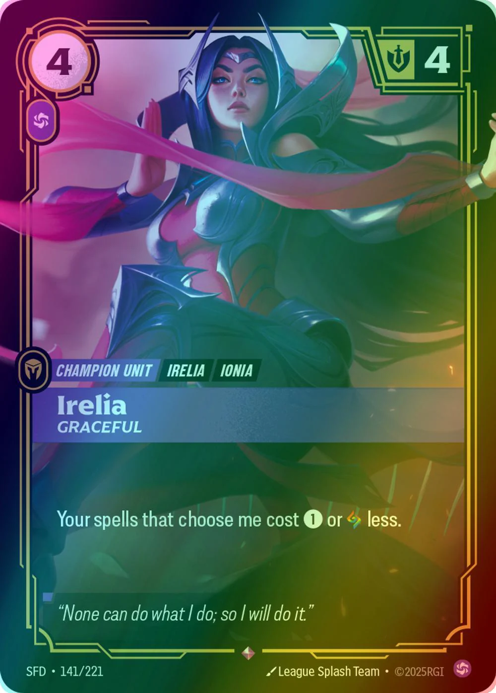 Irelia - Graceful - 141/221 [Spiritforged] [Foil]