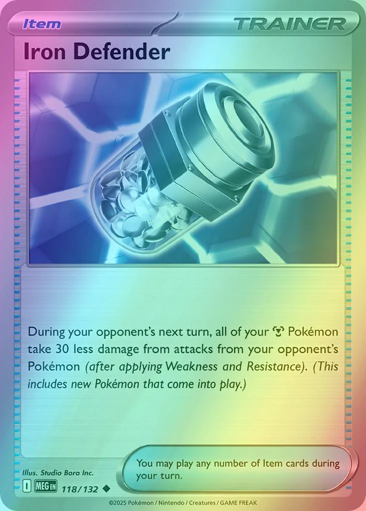 Iron Defender - 118/132 - Uncommon [me01-118] [Reverse Holo]