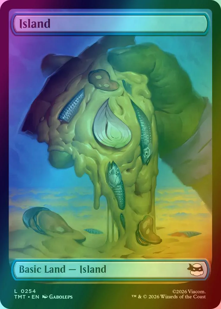 Island [254] [Full Art] [Pizza Basic Land ] [Teenage Mutant Ninja Turtles] [Foil]