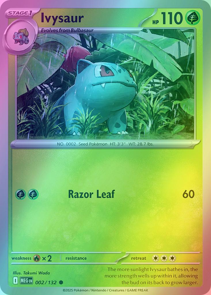 Ivysaur - 002/132 - Common [me01-002] [Reverse Holo]