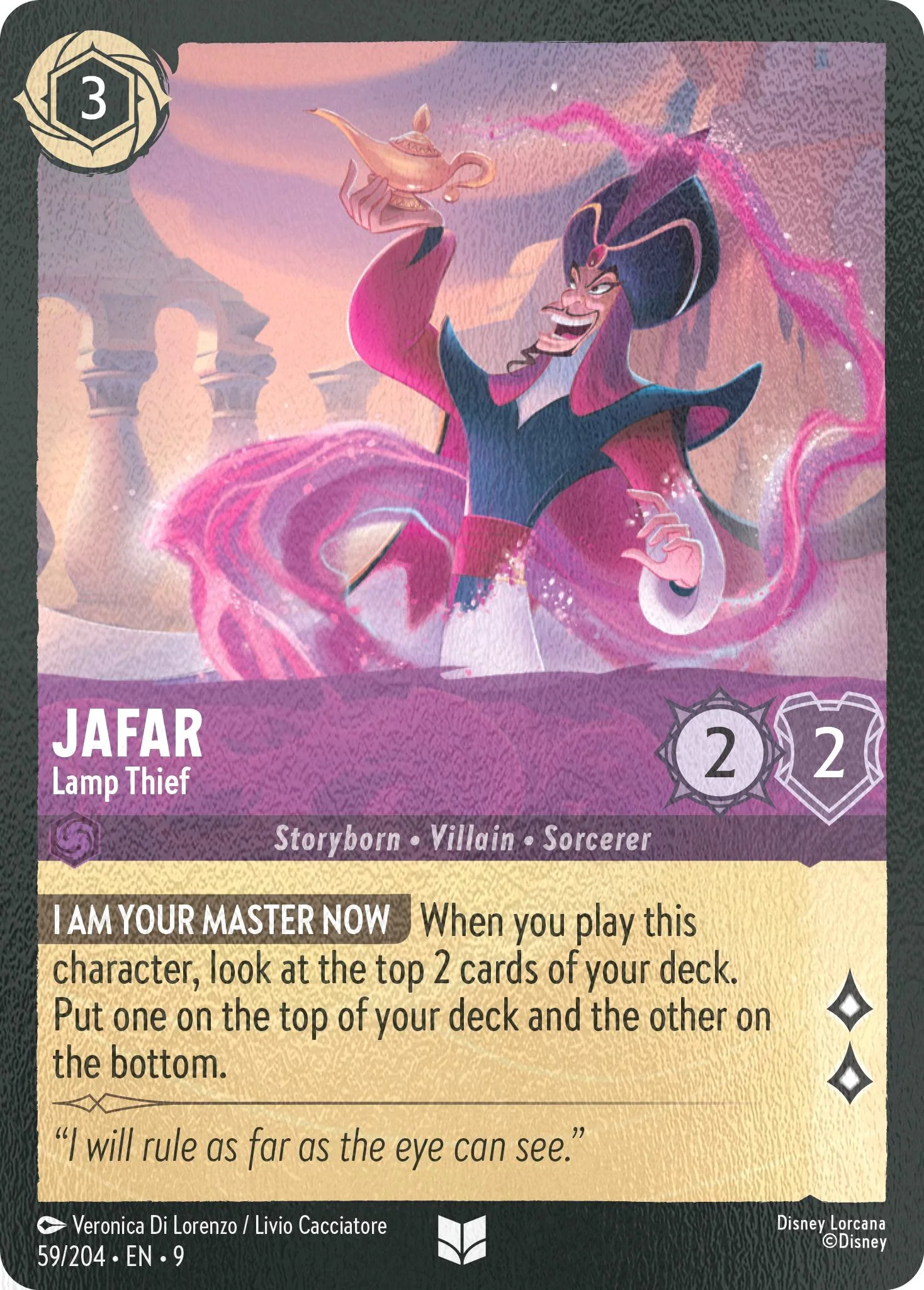 Jafar - Lamp Thief - 59/204 [Fabled] [Cold Foil]