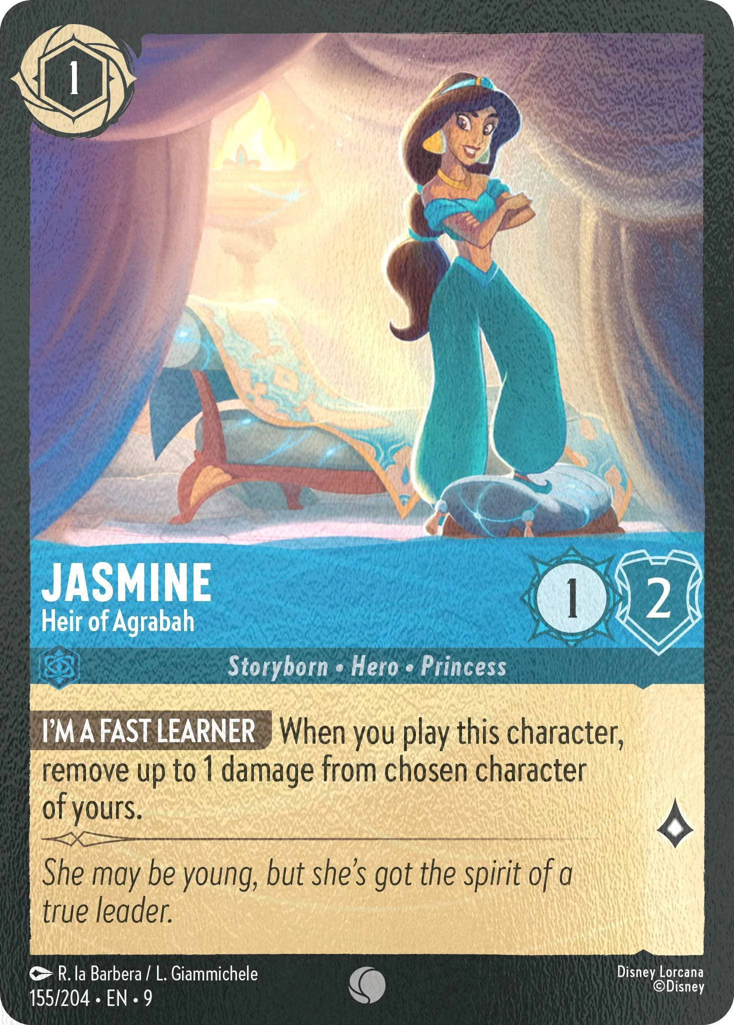 Jasmine - Heir of Agrabah - 155/204 [Fabled] [Cold Foil]