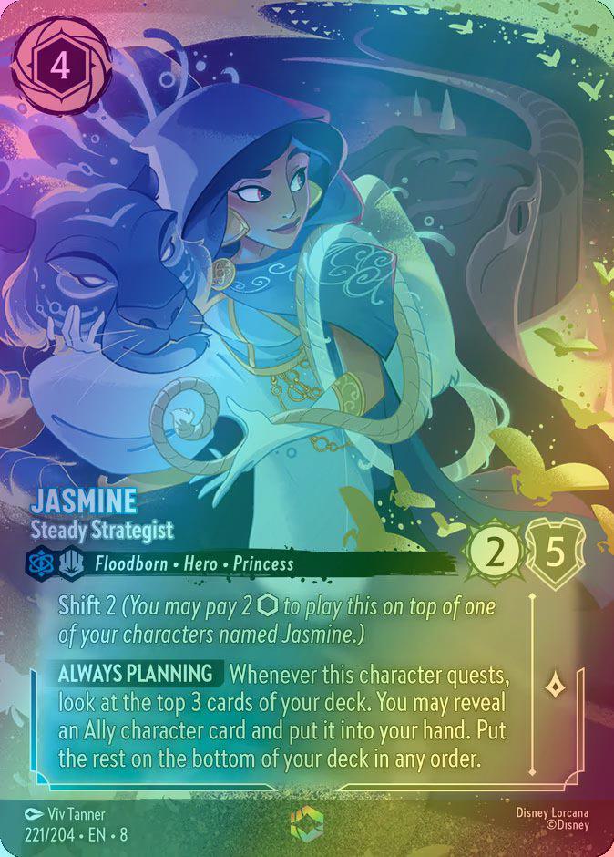 Jasmine - Steady Strategist (Enchanted) - 221/204 [Reign of Jafar] [Holofoil]