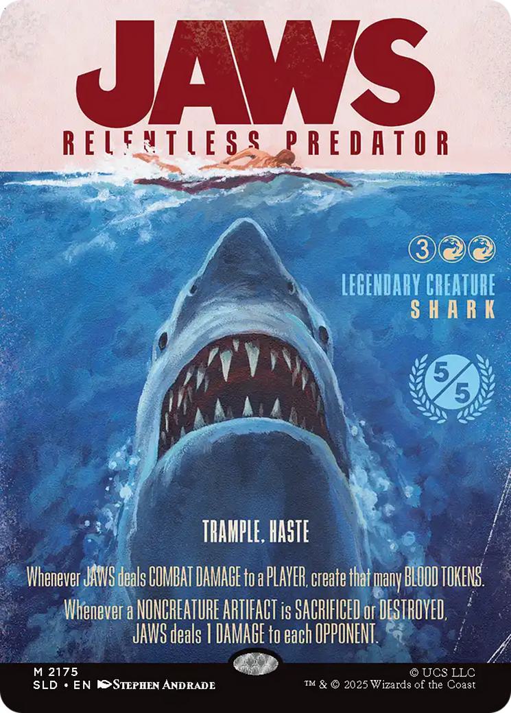 Jaws, Relentless Predator [2175] [Borderless] [Jaws: Terror of Amity Island] [Secret Lair Drop] [Non-Foil]