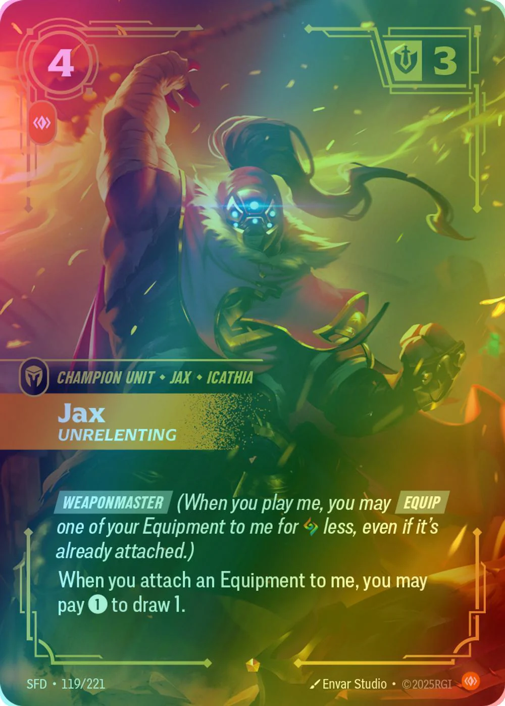 Jax - Unrelenting - 119/221 [Spiritforged] [Foil]