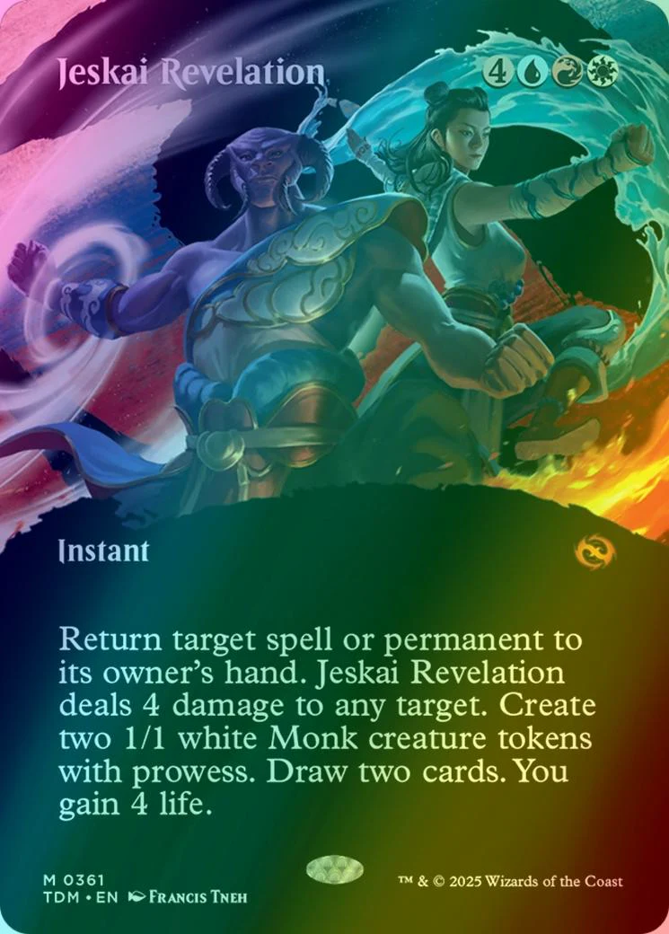 Jeskai Revelation [361] [Borderless] [Clan] [Tarkir: Dragonstorm] [Foil]