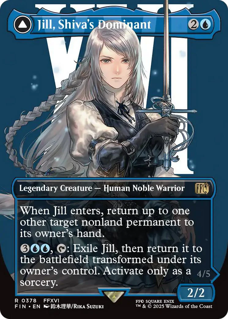 Jill, Shiva's Dominant // Shiva, Warden of Ice [378] [Borderless] [Character] [FINAL FANTASY] [Non-Foil]