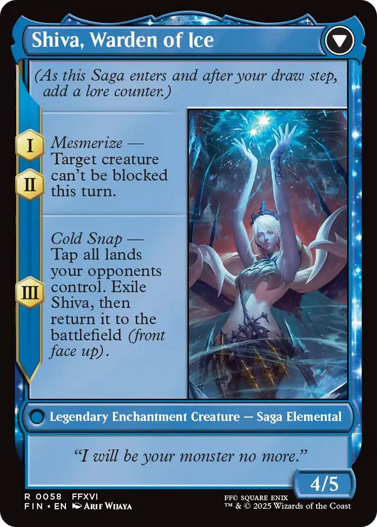 Jill, Shiva's Dominant // Shiva, Warden of Ice [58] [FINAL FANTASY] [Non-Foil] - Image 2
