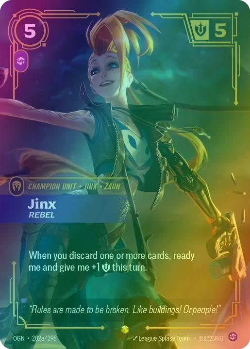 Jinx - Rebel (Alternate Art) - 202a/298 [Origins] [Foil]