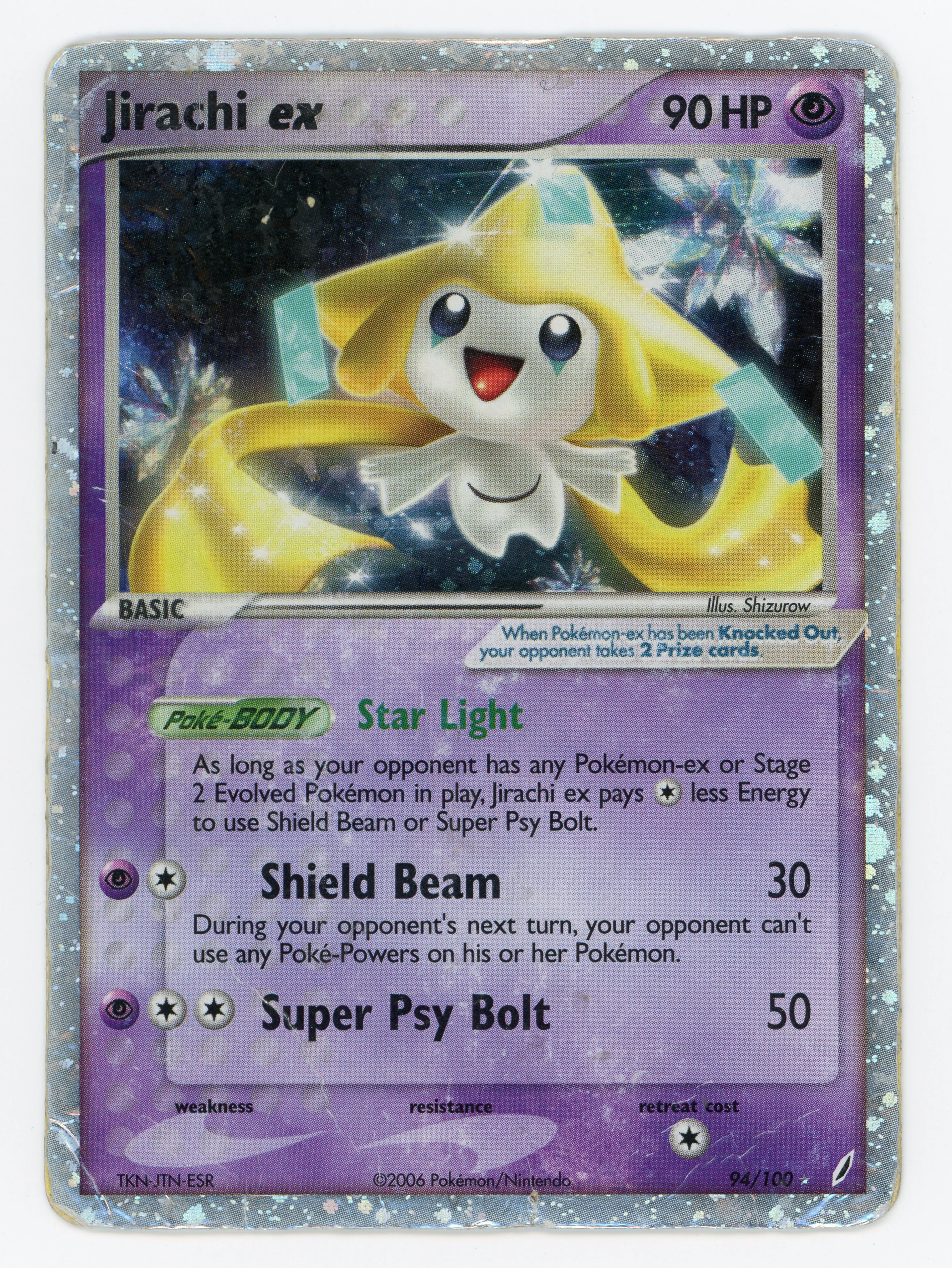 Jirachi ex - 94/100 - Rare Holo EX - Damaged - Ultra Rare - Scan 15187