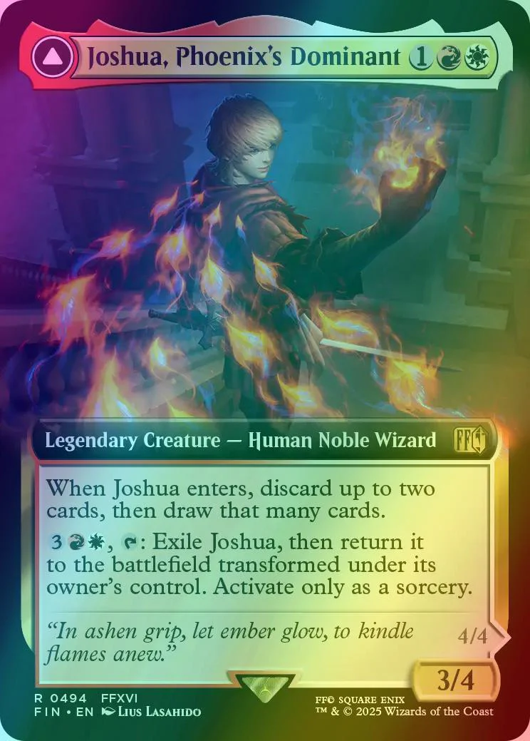 Joshua, Phoenix's Dominant // Phoenix, Warden of Fire [494] [Extended Art] [FINAL FANTASY] [Foil]