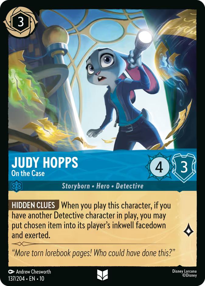 Judy Hopps - On the Case - 137/204 [Whispers in the Well] [Non-Foil]