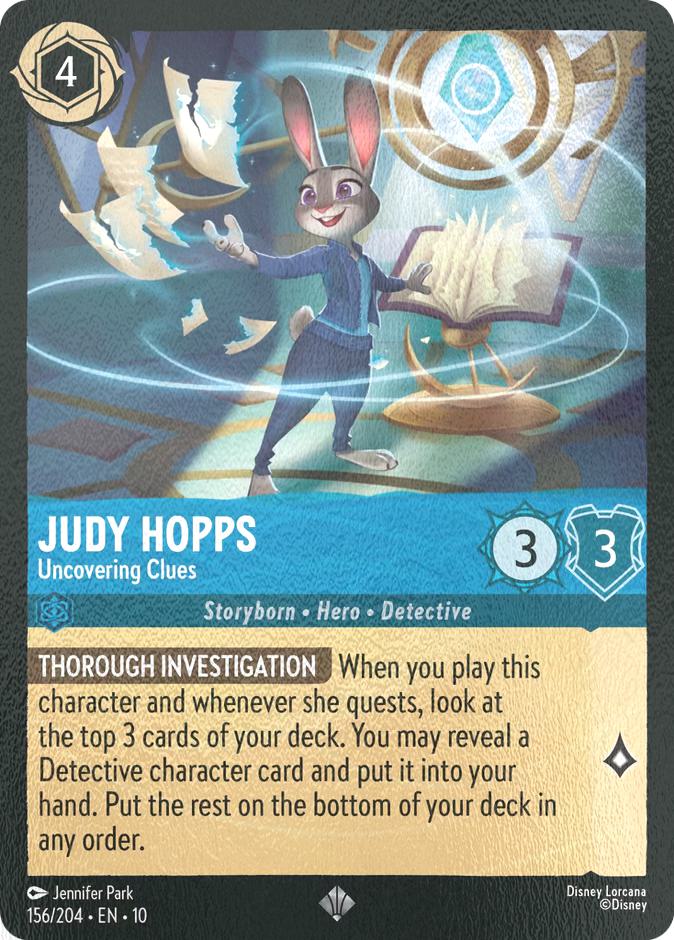 Judy Hopps - Uncovering Clues - 156/204 [Whispers in the Well] [Cold Foil]