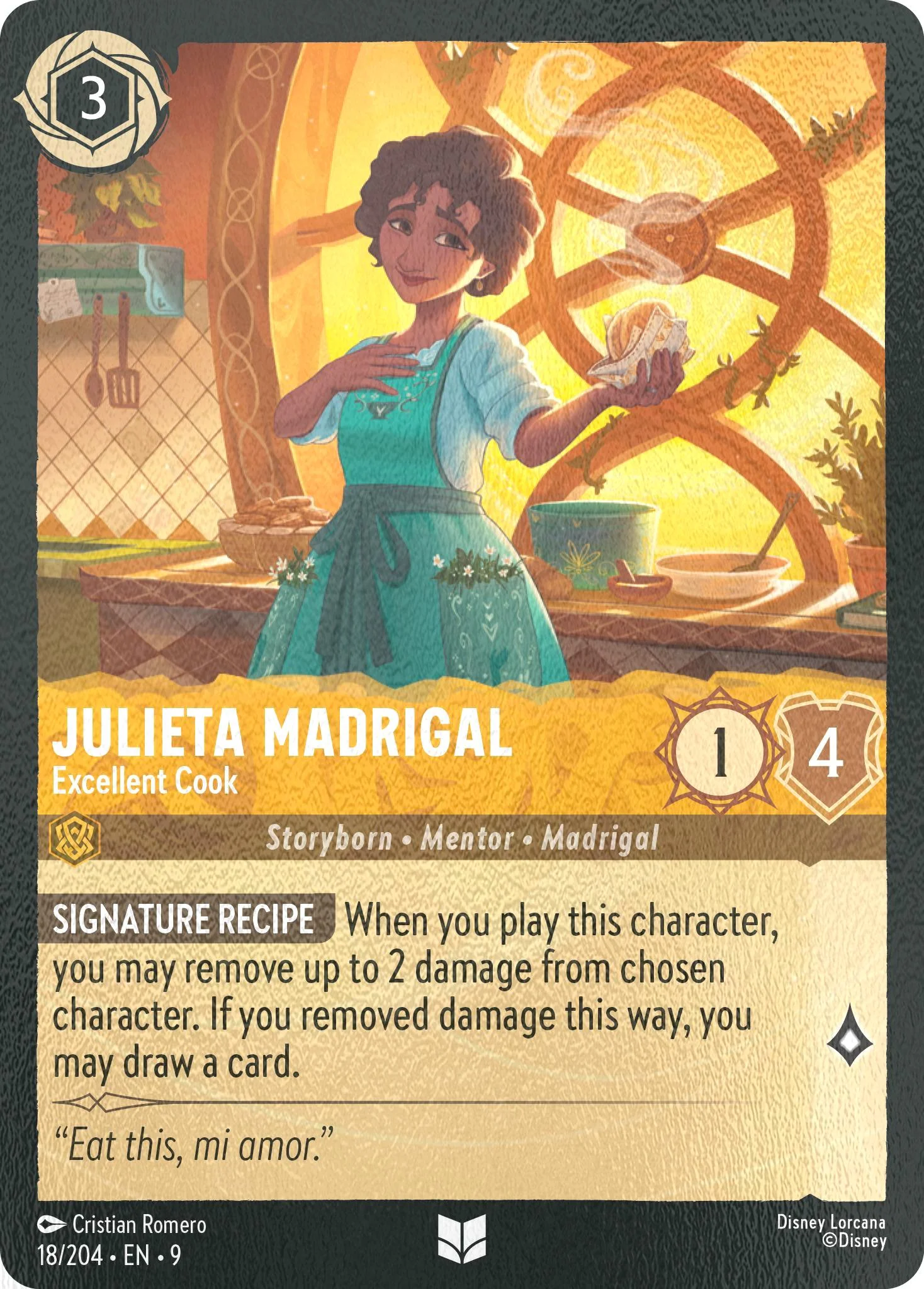 Julieta Madrigal - Excellent Cook - 18/204 [Fabled] [Cold Foil]