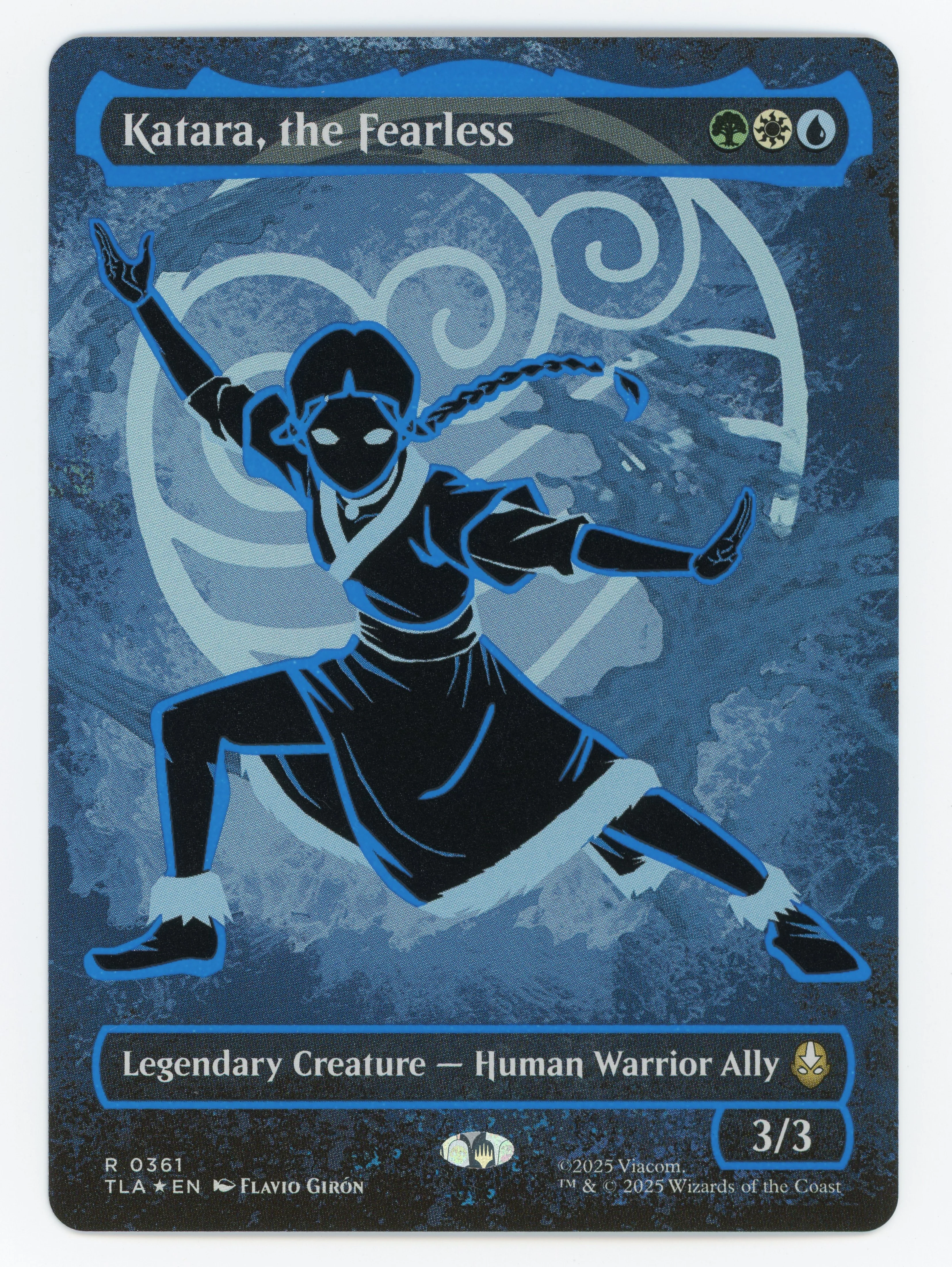 Katara, the Fearless - Borderless - Battle Pose - Neon Ink - Scan 15238