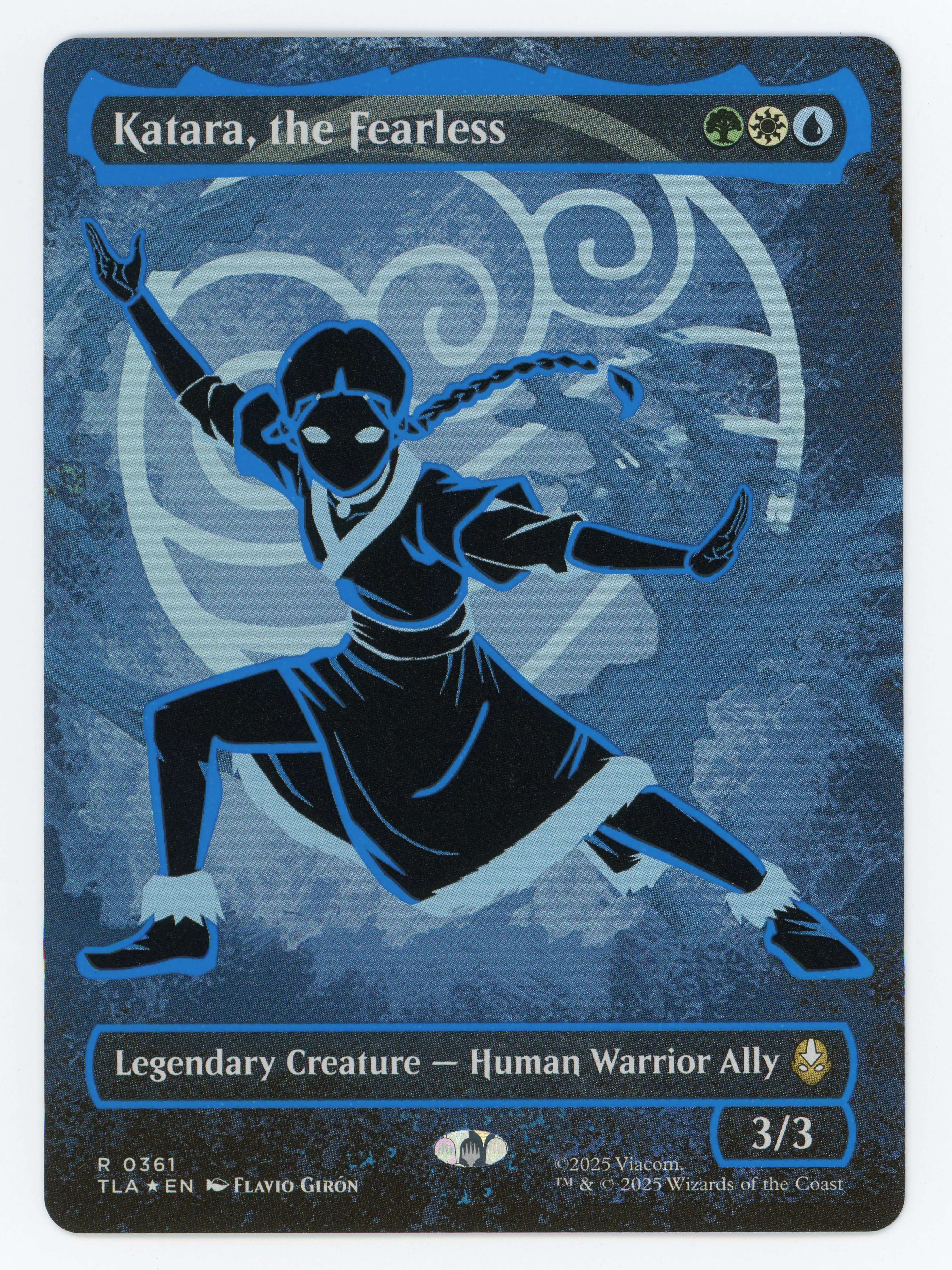 Katara, the Fearless - Borderless - Battle Pose - Neon Ink - Scan 15239