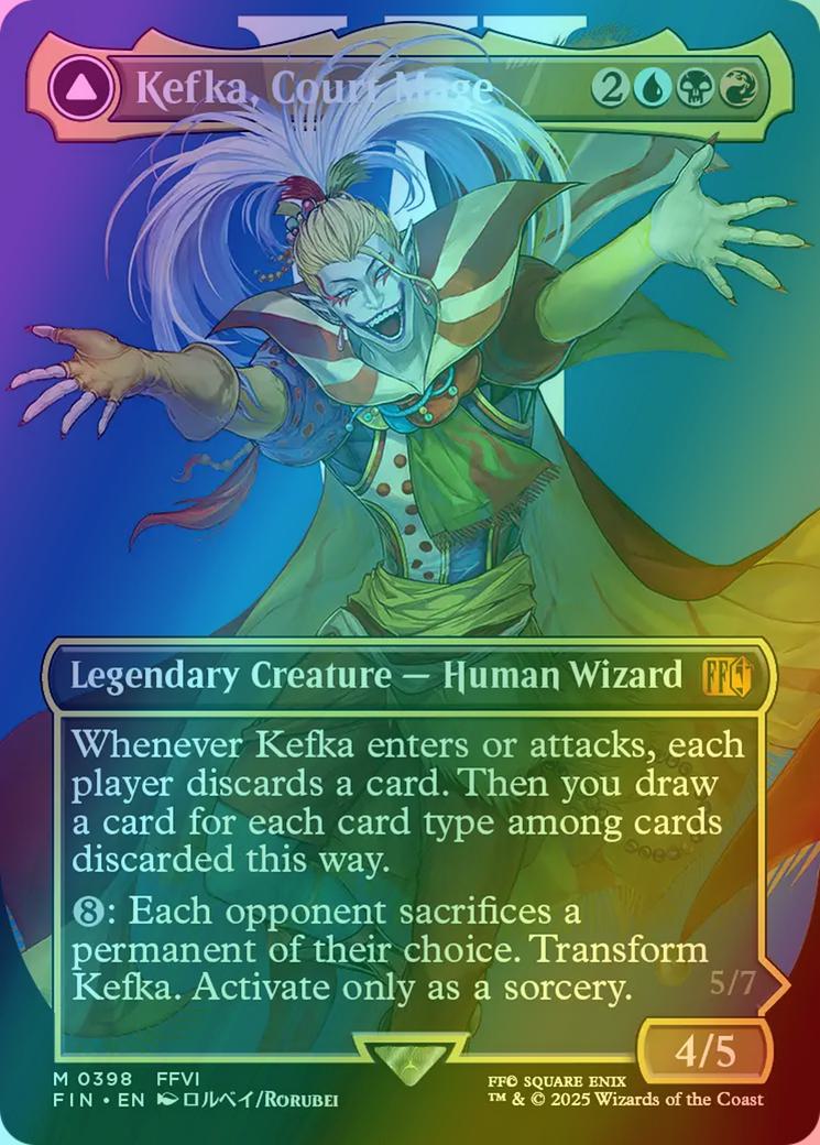 Kefka, Court Mage // Kefka, Ruler of Ruin [398] [Borderless] [Character] [FINAL FANTASY] [Foil]