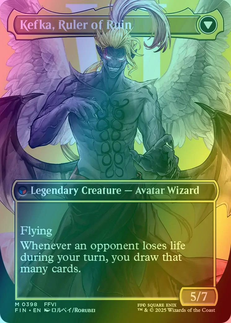 Kefka, Court Mage // Kefka, Ruler of Ruin [398] [Borderless] [Character] [FINAL FANTASY] [Foil] - Image 2