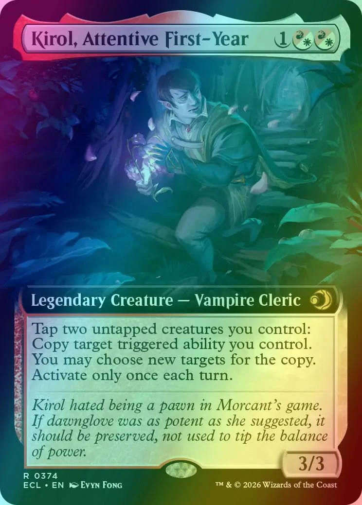 Kirol, Attentive First-Year [374] [Extended Art] [Lorwyn Eclipsed] [Foil]