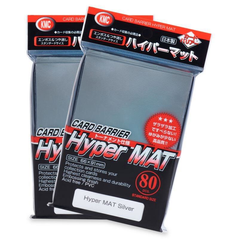 KMC Hyper Matte Sleeves - Standard Size - 80ct - Silver
