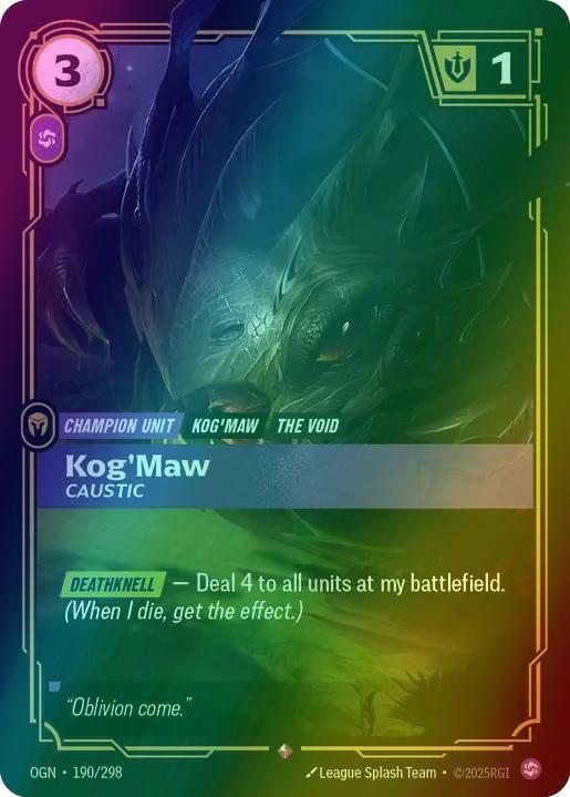 Kog'Maw - Caustic - 190/298 [Origins] [Foil]