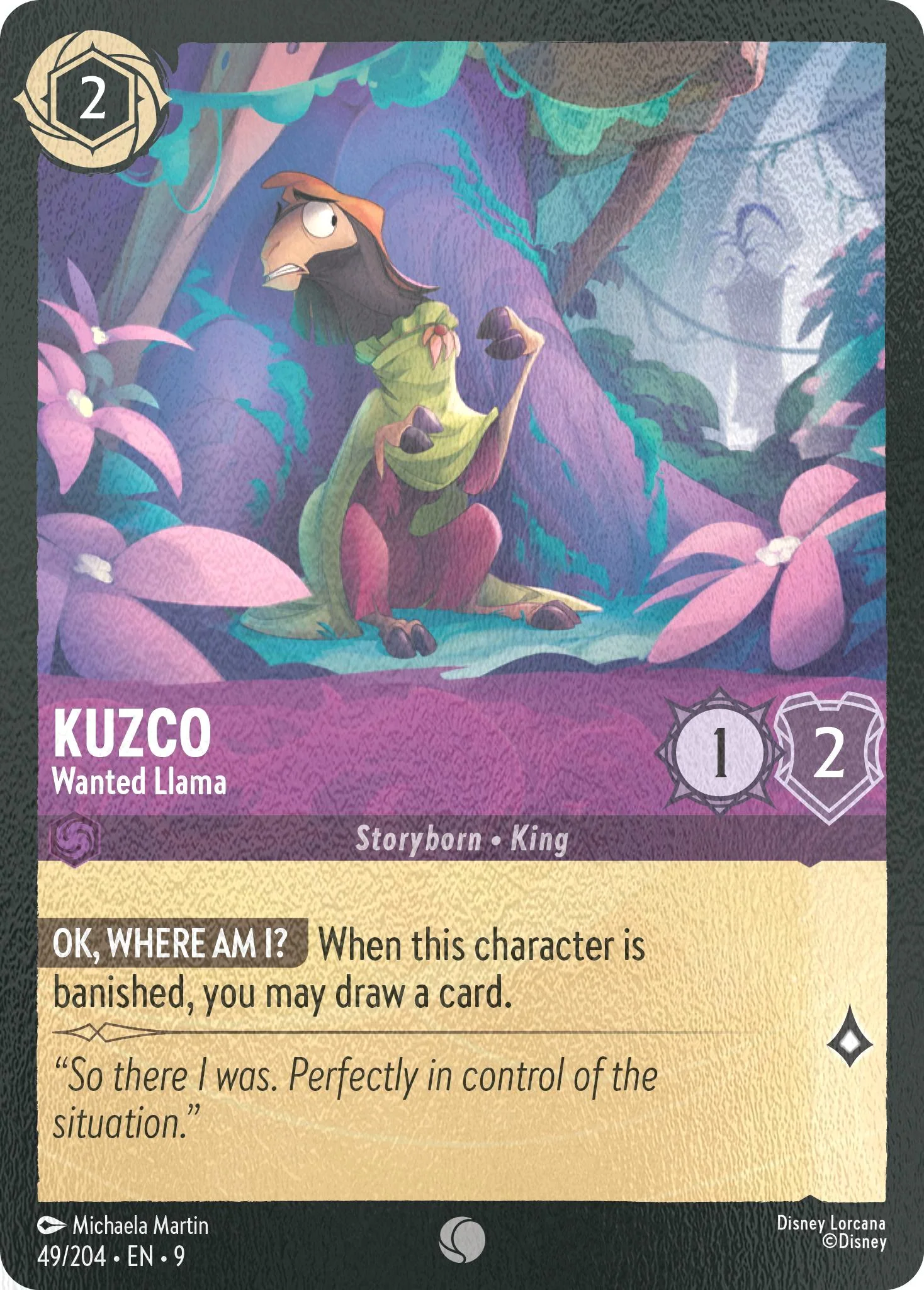 Kuzco - Wanted Llama - 49/204 [Fabled] [Cold Foil]