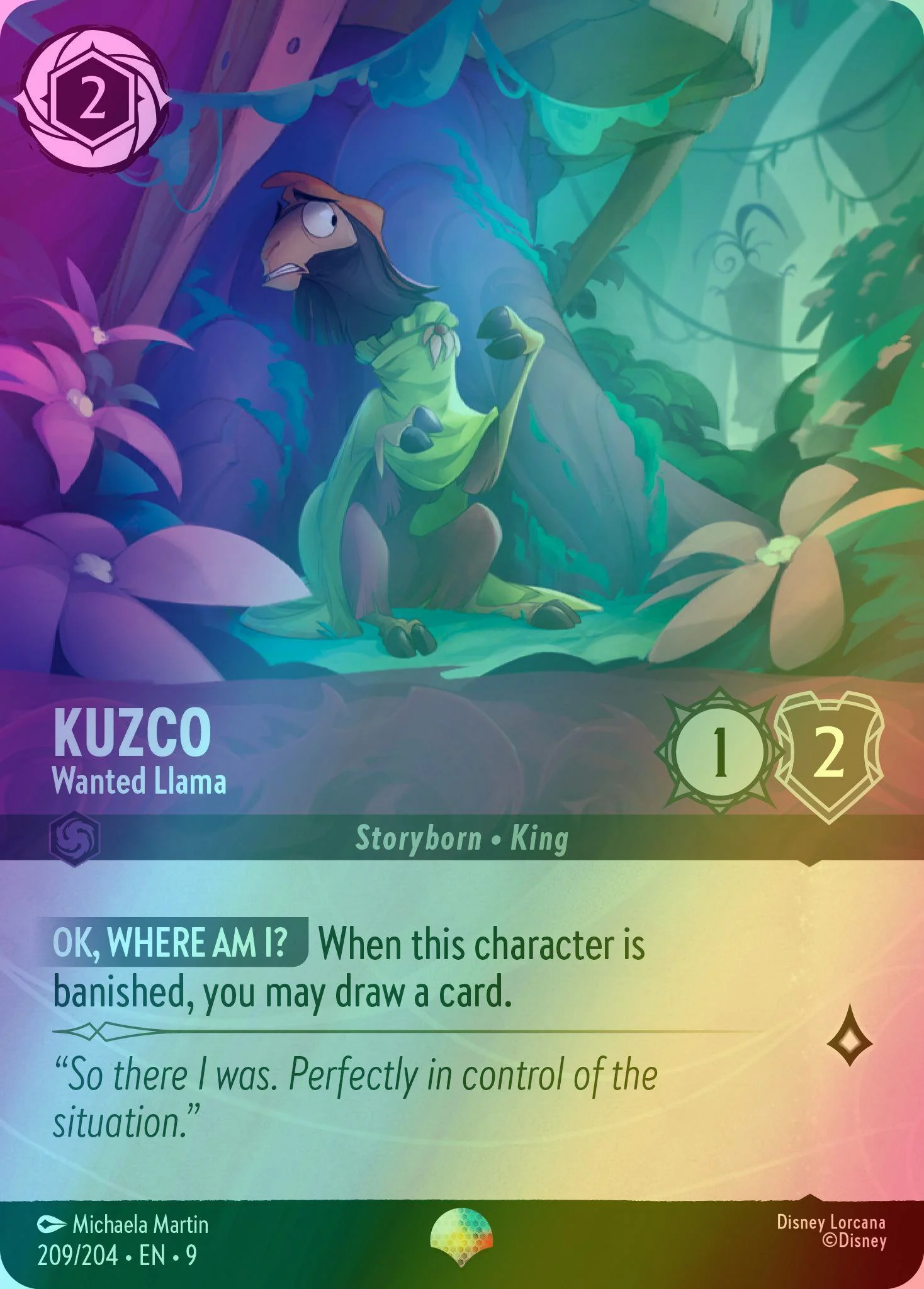 Kuzco - Wanted Llama (Epic) - 209/204 [Fabled] [Holofoil]