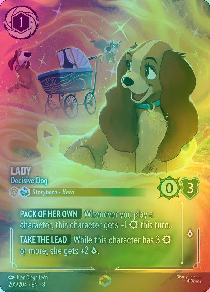 Lady - Decisive Dog (Enchanted) - 205/204 [Reign of Jafar] [Holofoil]