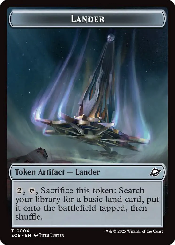 Human Soldier Token (02) // Lander Token (04) [Edge of Eternities: Tokens] [Non-Foil] - Image 2