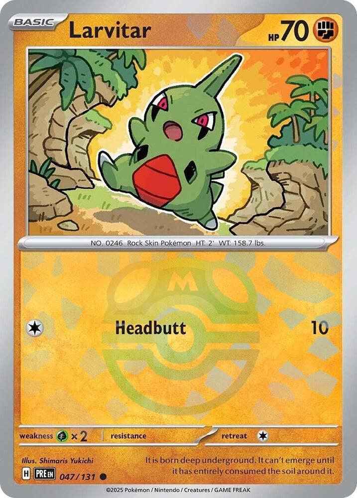 Larvitar - Master Ball Pattern - 047/131 - Common [sv085-047] [Reverse Holo]
