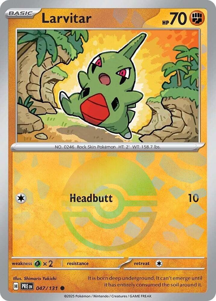 Larvitar - Poké Ball Pattern - 047/131 - Common [sv085-047] [Reverse Holo]