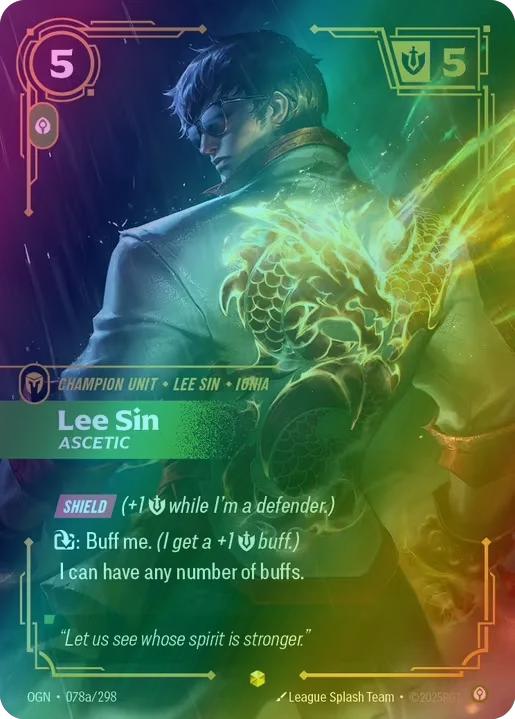 Lee Sin - Ascetic (Alternate Art) - 078a/298 [Origins] [Foil]