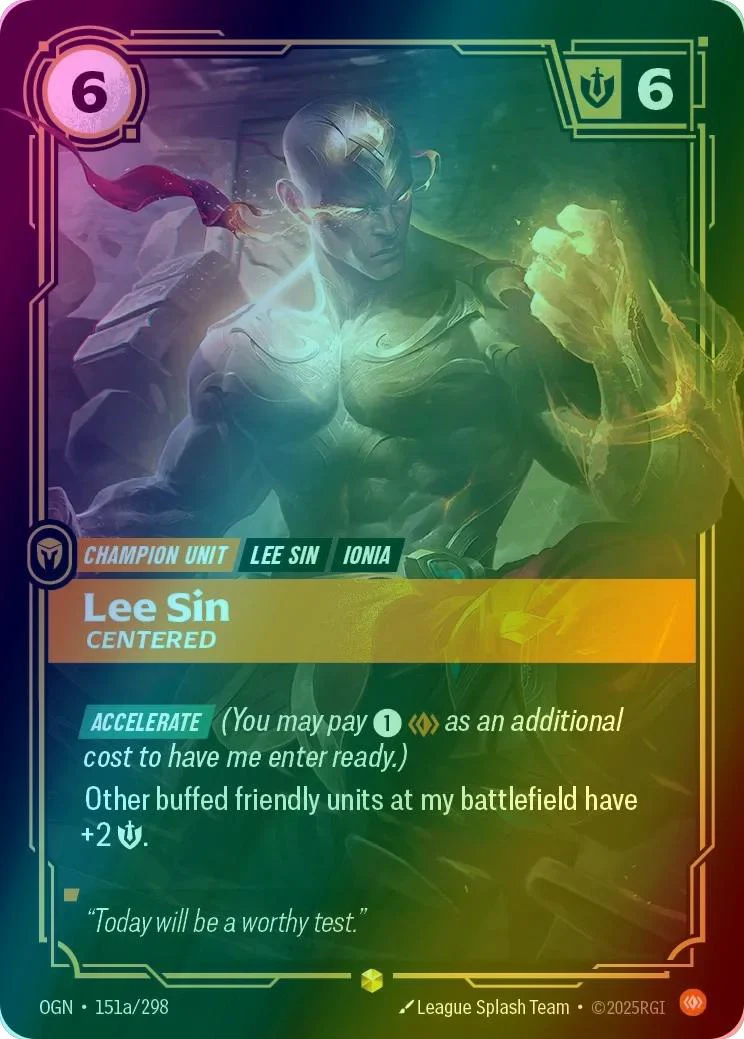 Lee Sin - Centered (Alternate Art) - 151a/298 [Origins] [Foil]