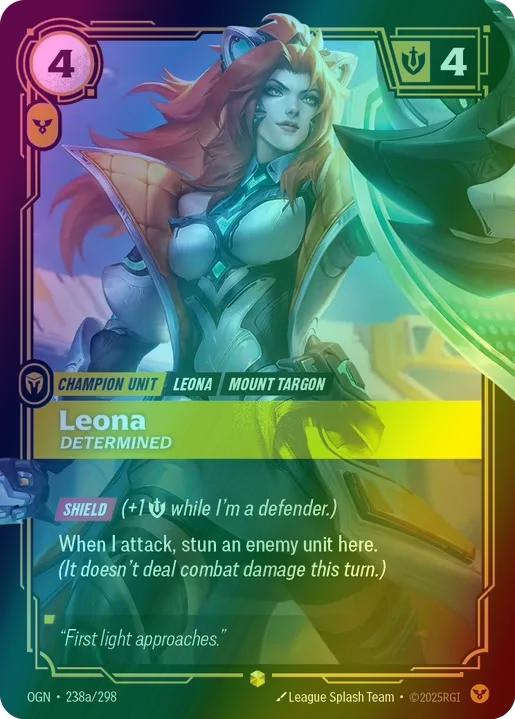 Leona - Determined (Alternate Art) - 238a/298 [Origins] [Foil]