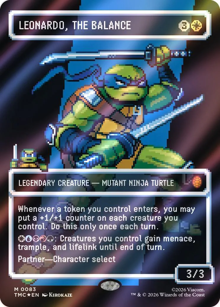 Leonardo, the Balance [83] [Borderless] [Pixel] [Teenage Mutant Ninja Turtles Eternal] [Surge Foil]