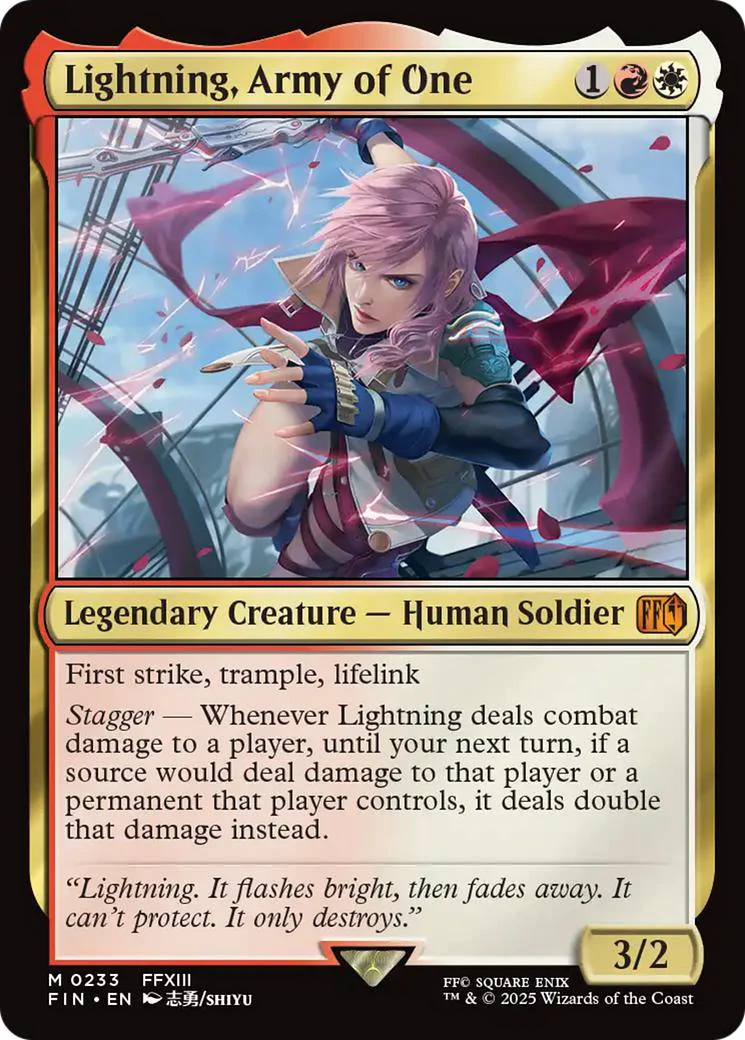 Lightning, Army of One [233] [FINAL FANTASY] [Non-Foil]