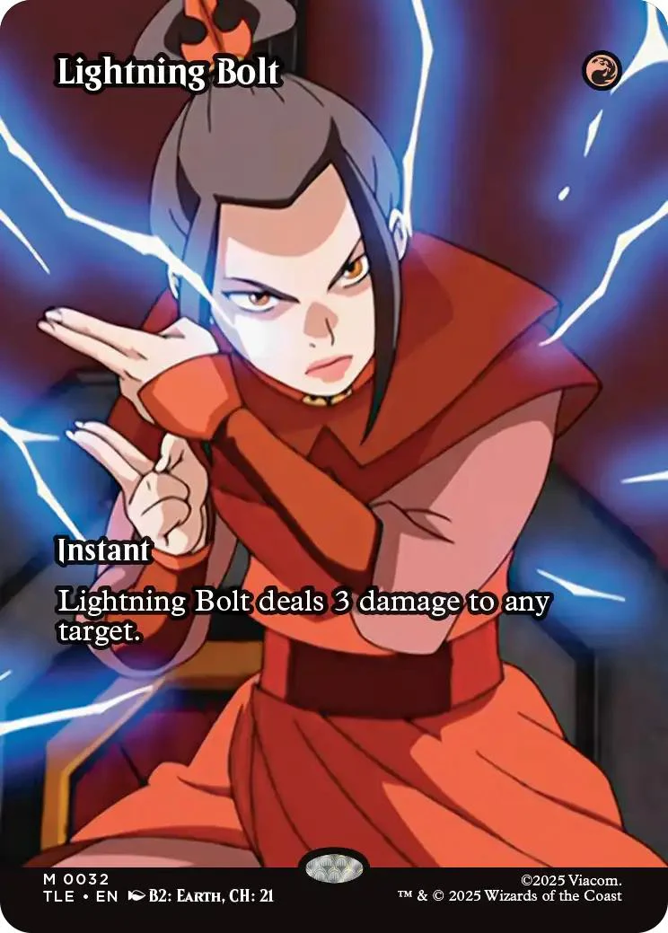 Lightning Bolt [32] [Borderless] [Source Material] [Avatar: The Last Airbender Eternal] [Non-Foil]