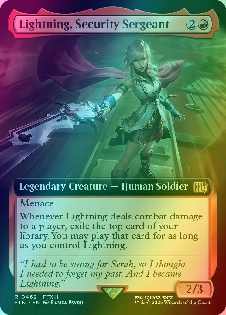 Lightning, Security Sergeant [462] [Extended Art] [FINAL FANTASY] [Foil]