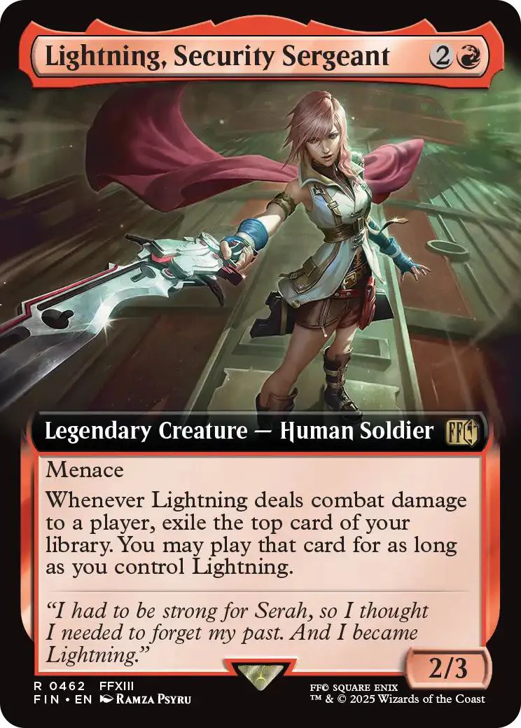 Lightning, Security Sergeant [462] [Extended Art] [FINAL FANTASY] [Non-Foil]