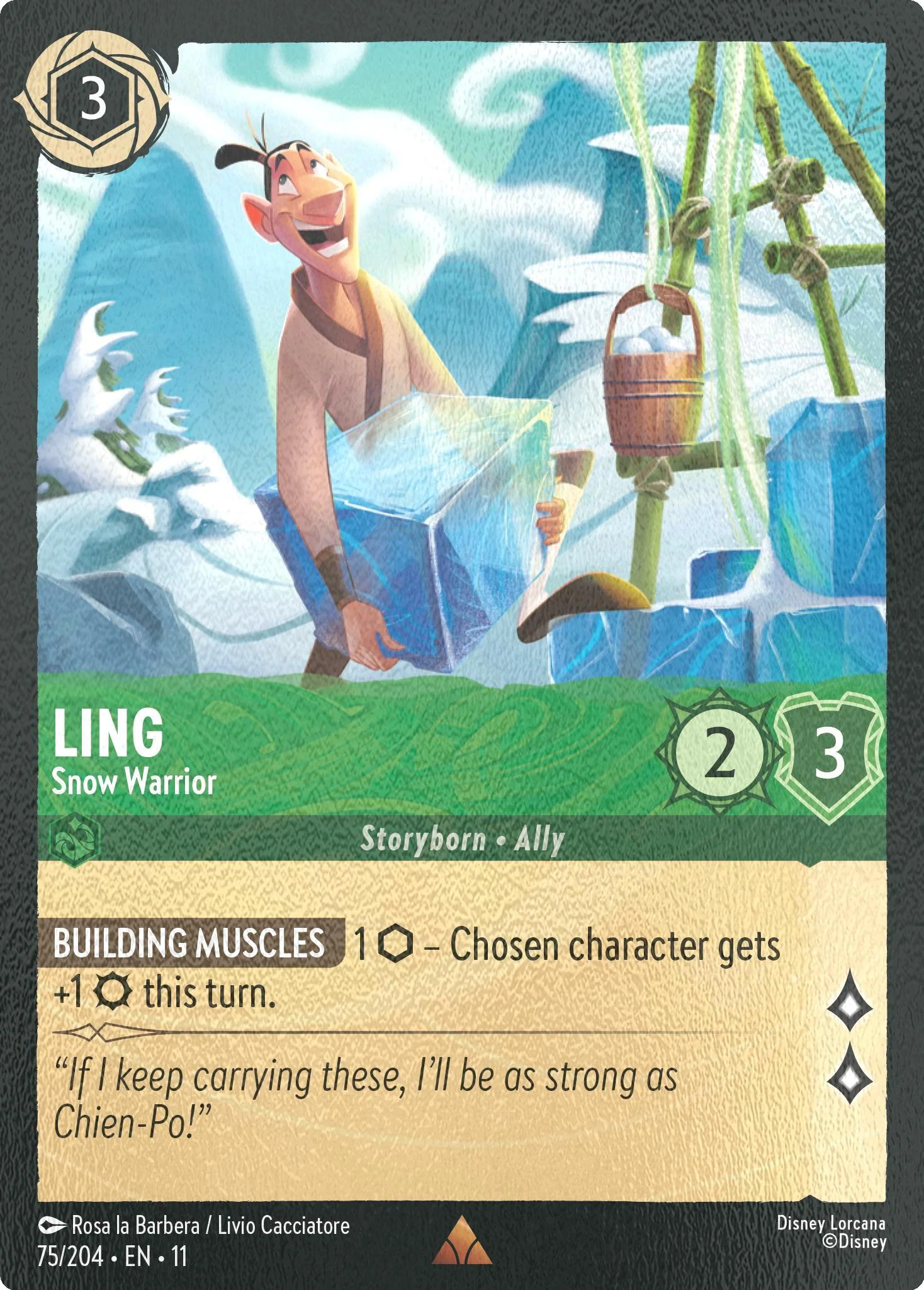 Ling - Snow Warrior - 75/204 [Winterspell] [Cold Foil]