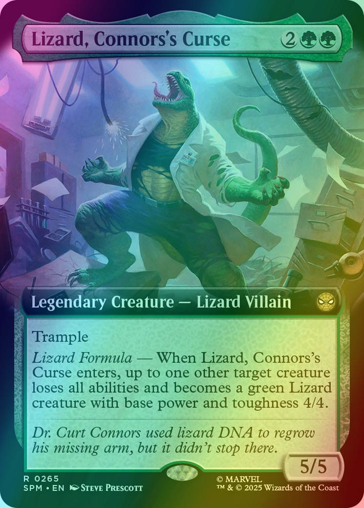 Lizard, Connors's Curse [265] [Extended Art] [Marvel's Spider-Man] [Foil]